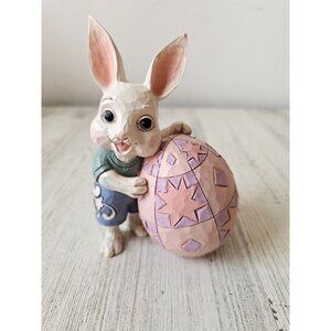 Jim shore‎ Easter bunny egg statue spring rabbit 6008407